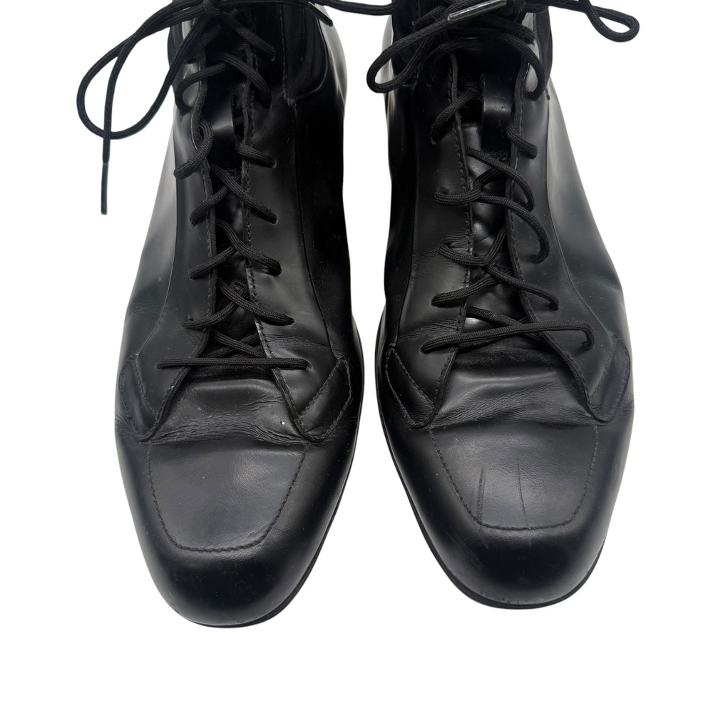 Prada Mens Black Leather High Top Boots 2T 1323 Size 9 - Picture 3 of 9